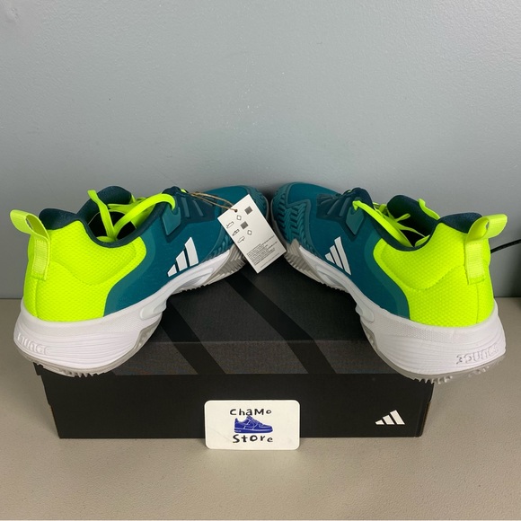 Adidas Barricade Clay Court Tennis Shoes Green White id1557 Men’s Sz 12 - Picture 5 of 9